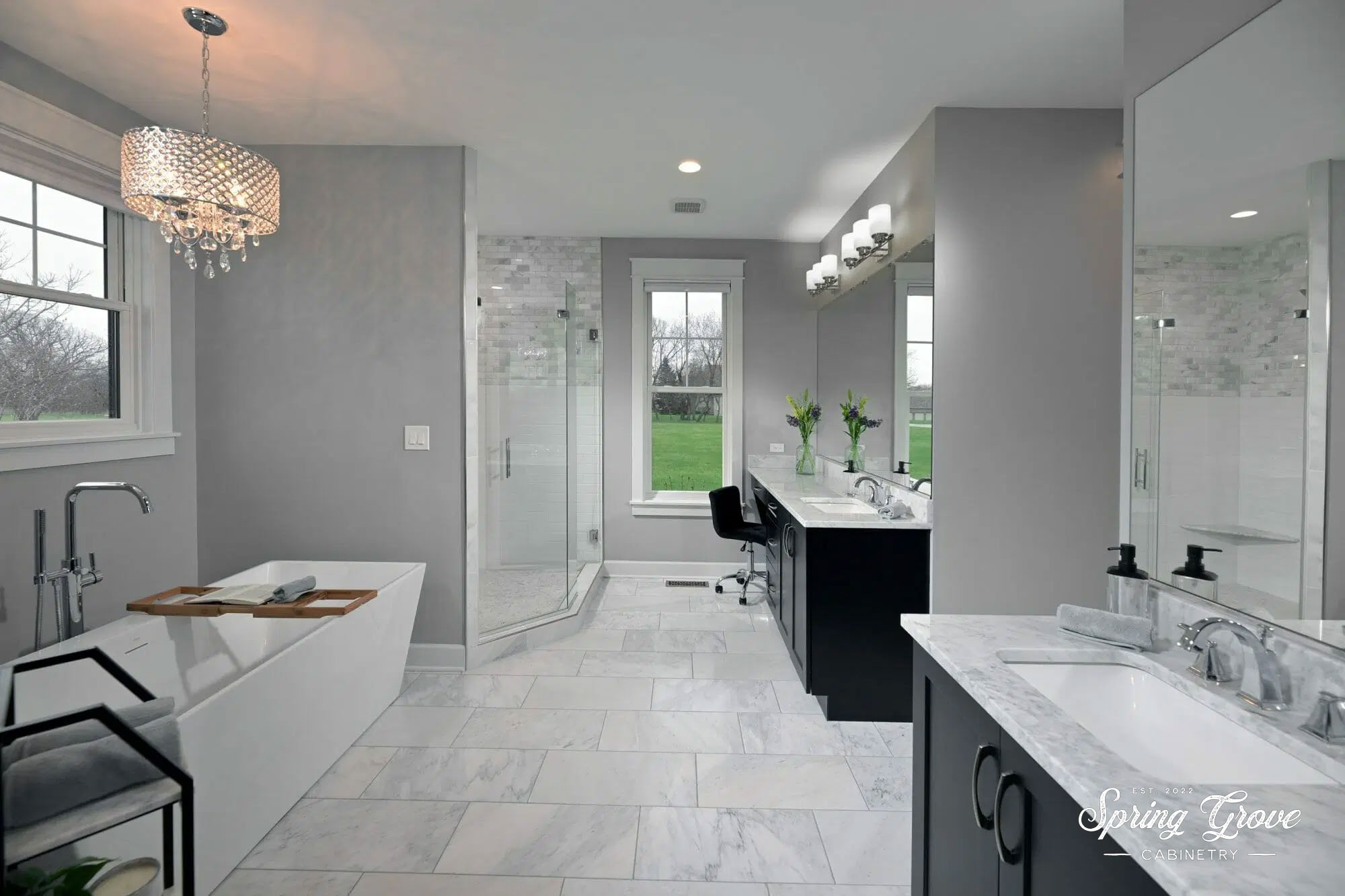 Primary bath vanities.