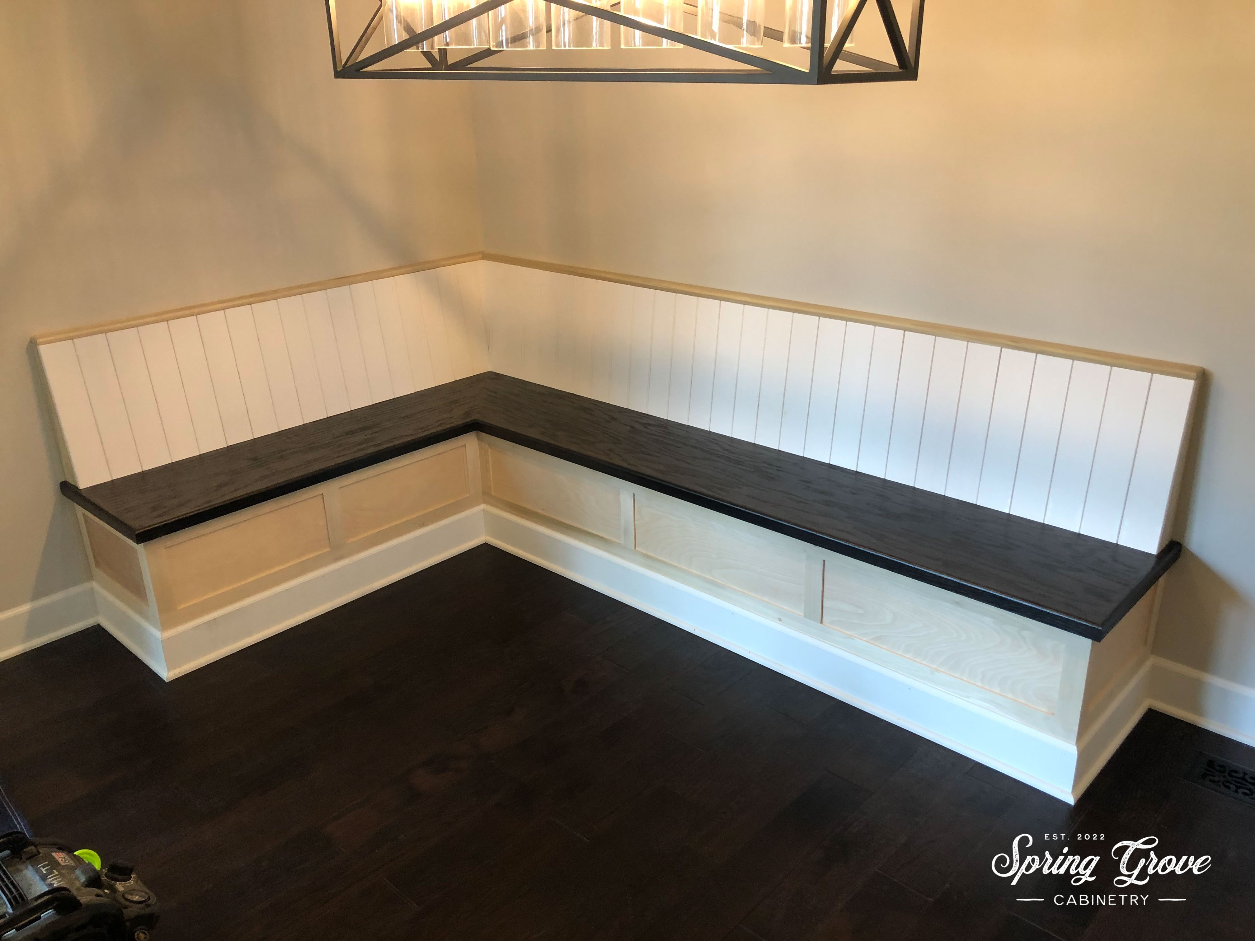 Built-in corner installed right before paint.