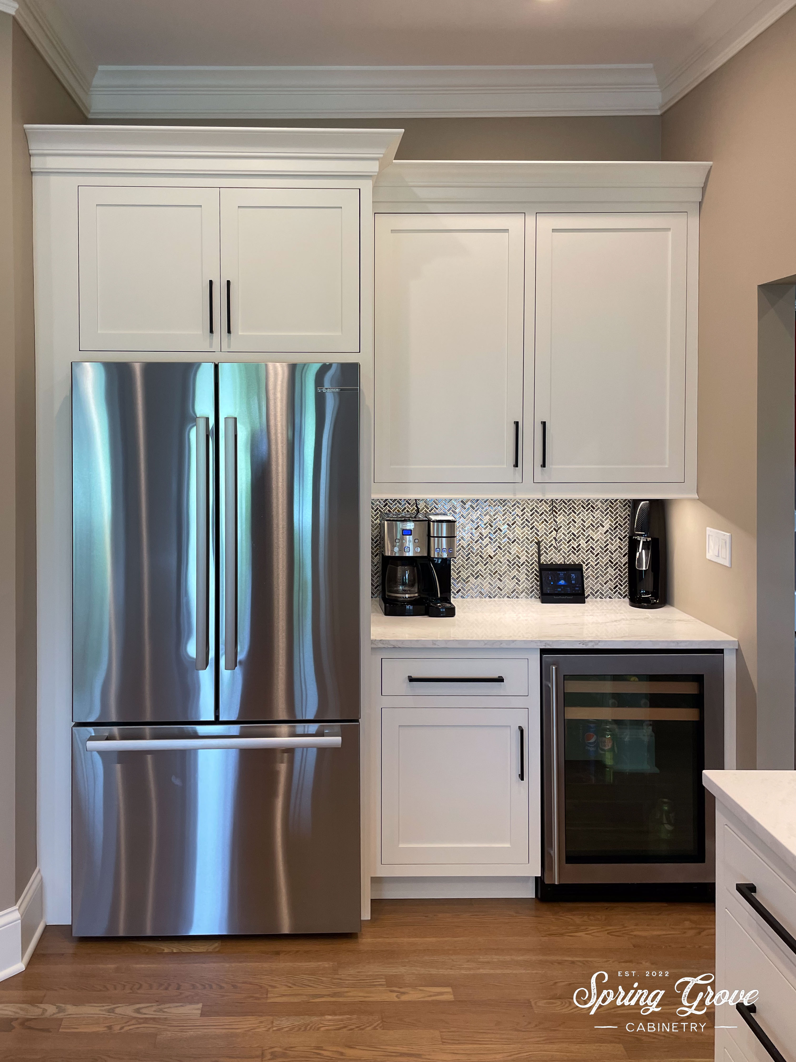 Little coffee bar. There is even a built-in K-Cup holder in the drawer.