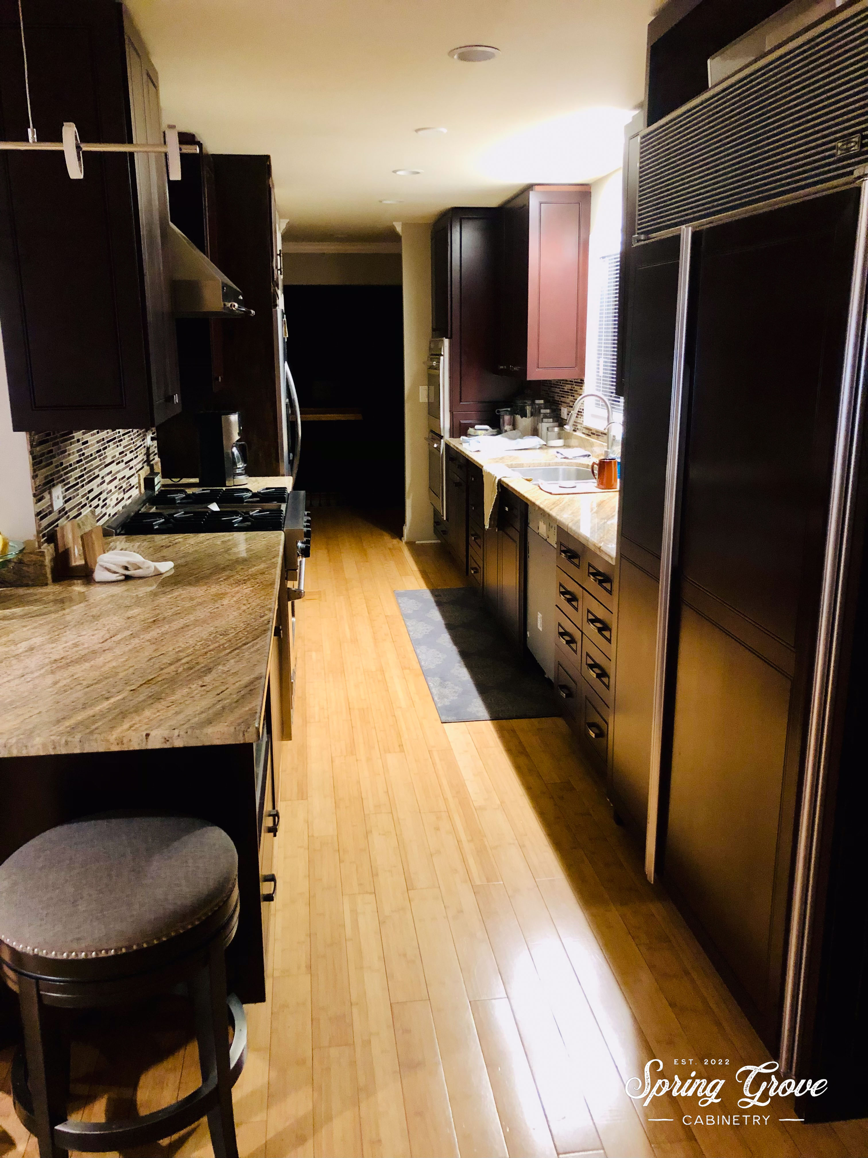 BEFORE: Small galley kitchen.