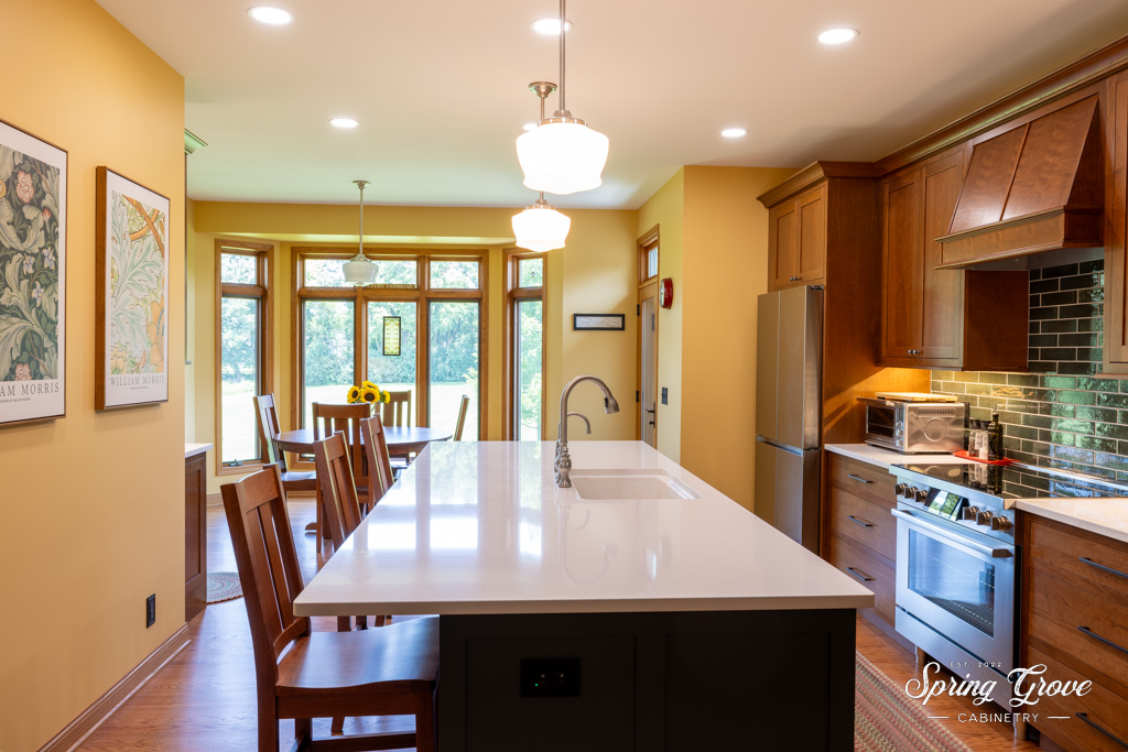 Drawers are a great storage solution and offer easy access to its contents while also appearing to lengthen the room.